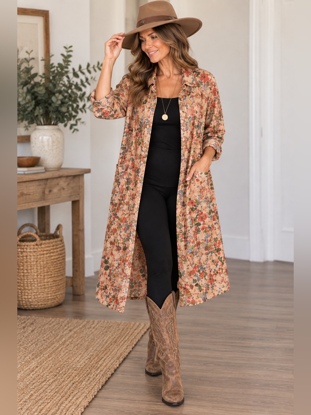 Jaded Gypsy Cottage Meadows Duster OS Floral Cotton Boho Cottagecore Shacket